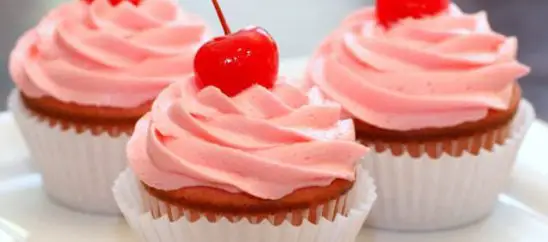 Cherry-Almond Vanilla Cupcakes