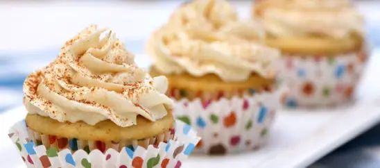 Caramel Cake Cupcakes with Caramel Spice Frosting