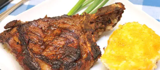 Grilled Marinated Steak with Twice Baked Potatoes