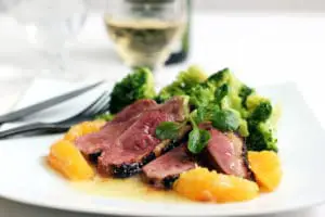 Duck breasts with orange